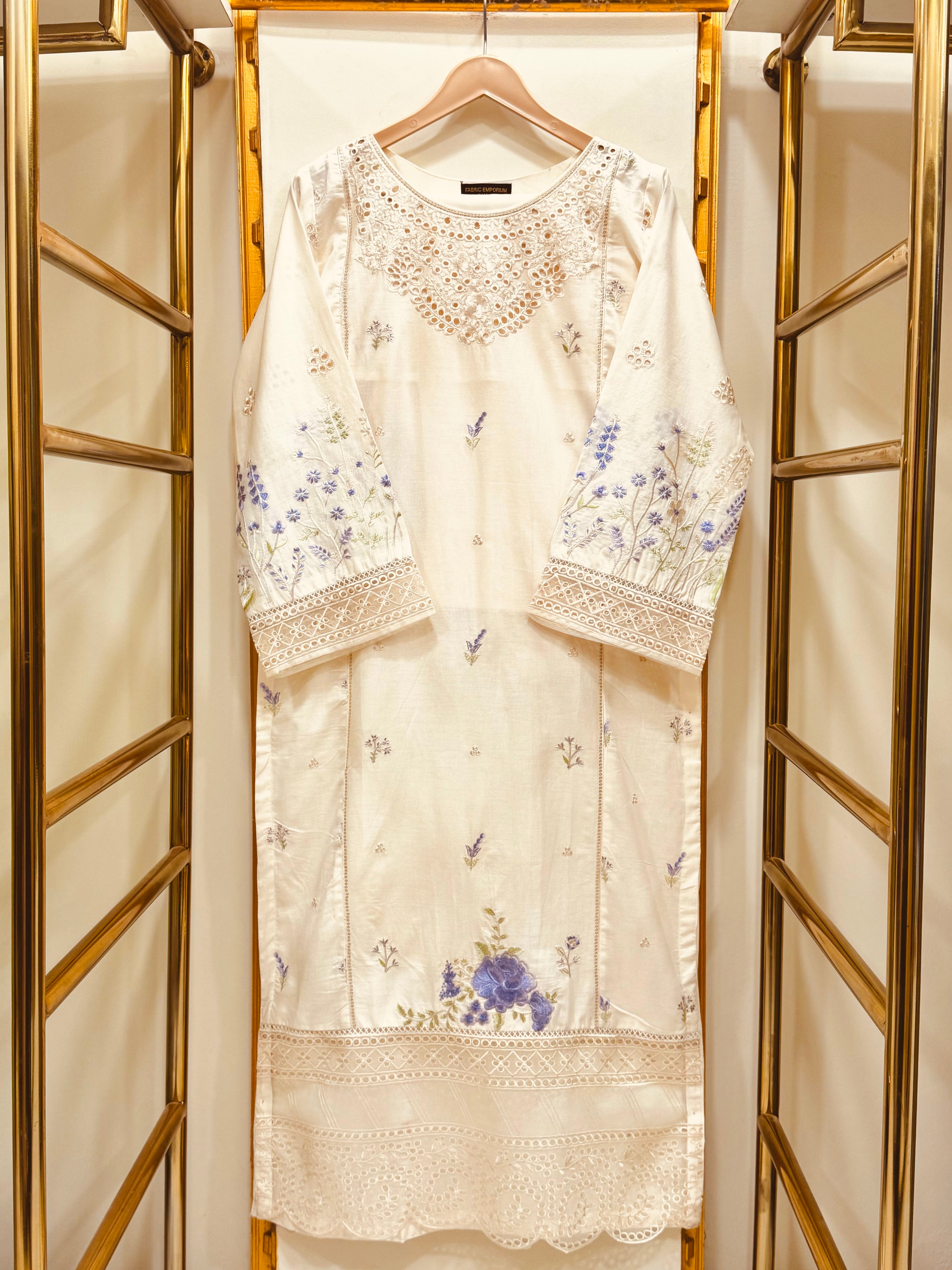 Cotton Embroidered 2 Piece Co-ord Set