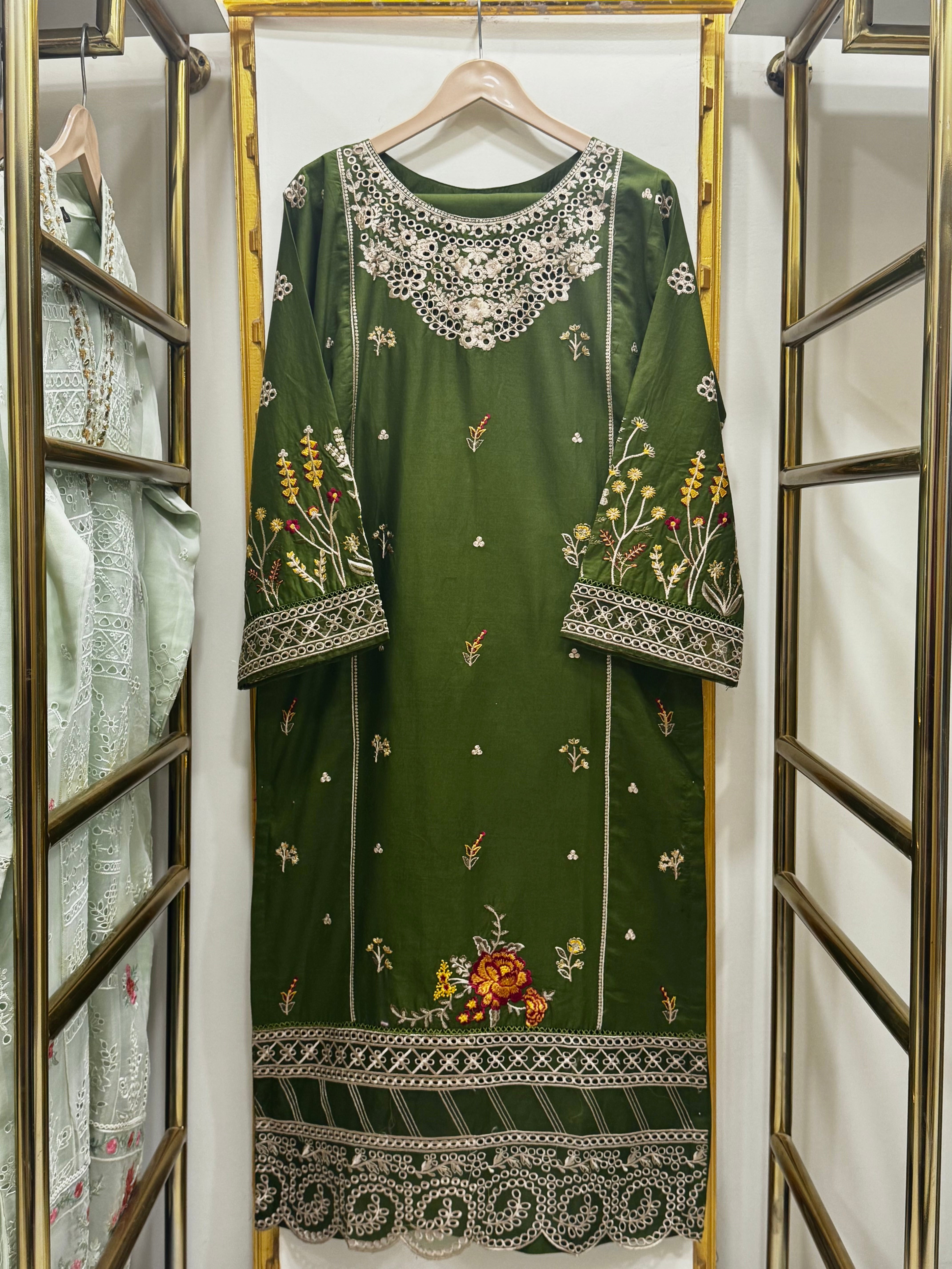 Cotton Embroidered 2 Piece Co-ord Set