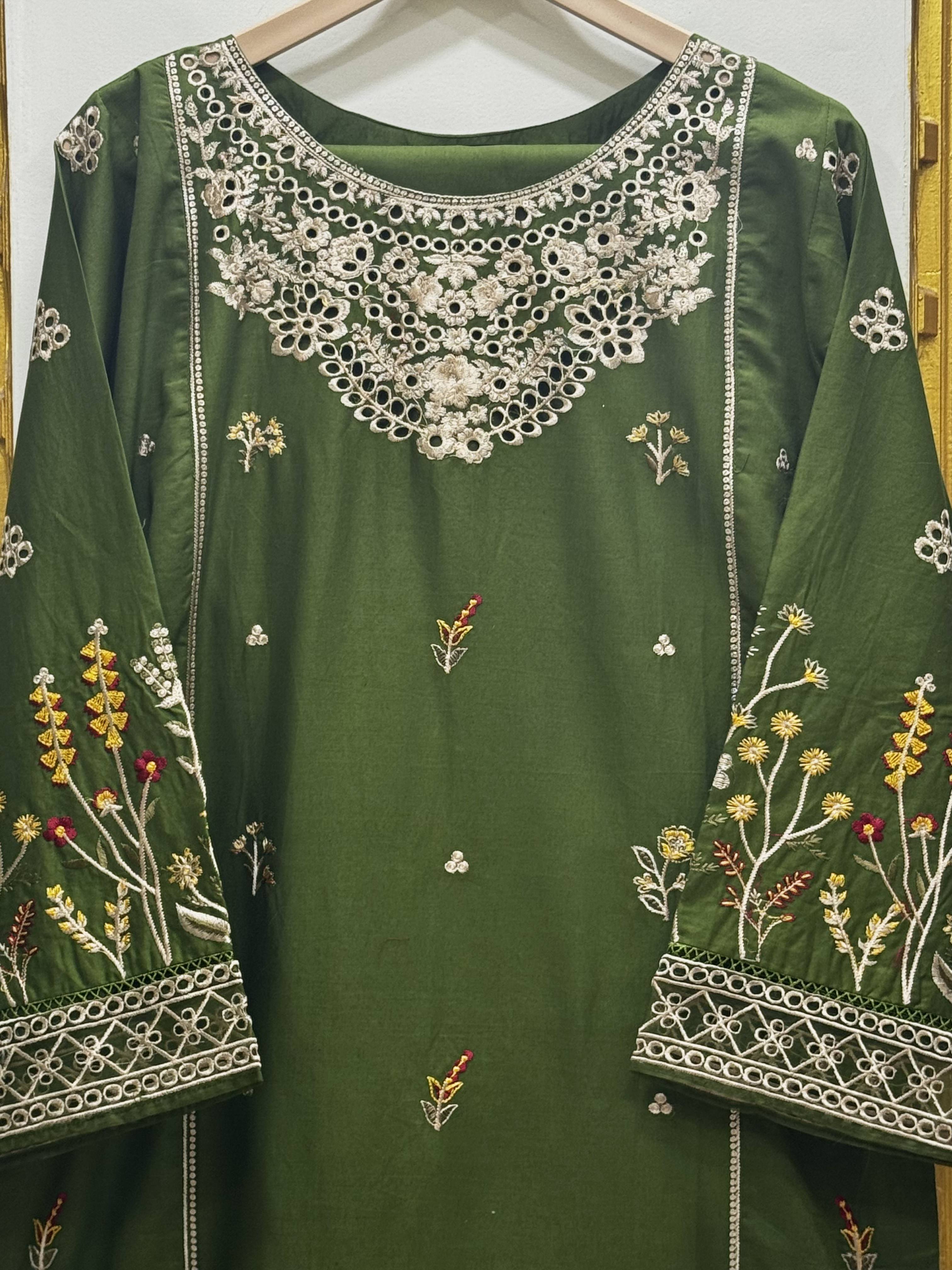 Cotton Embroidered 2 Piece Co-ord Set