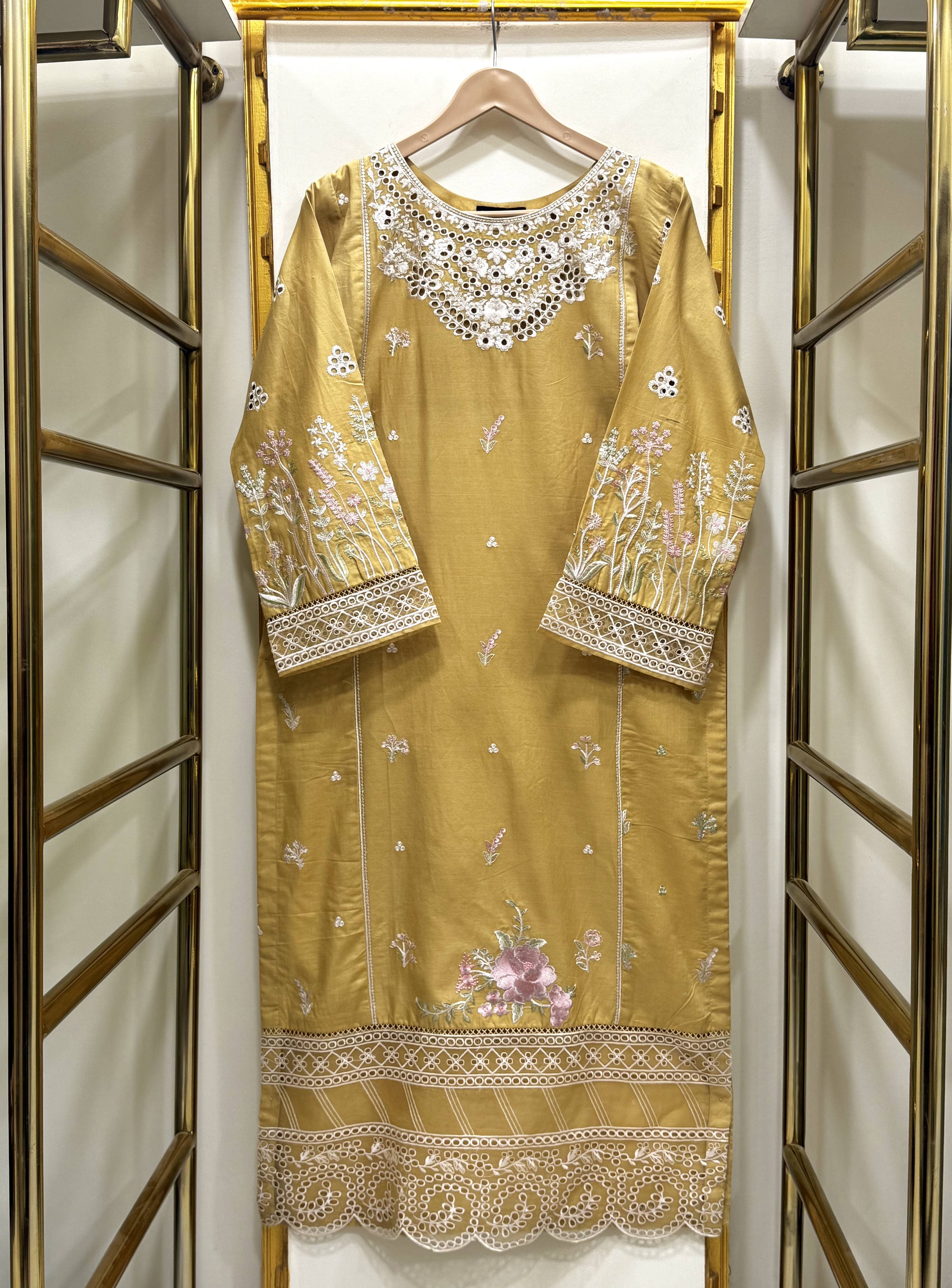 Cotton Embroidered 2 Piece Co-ord Set