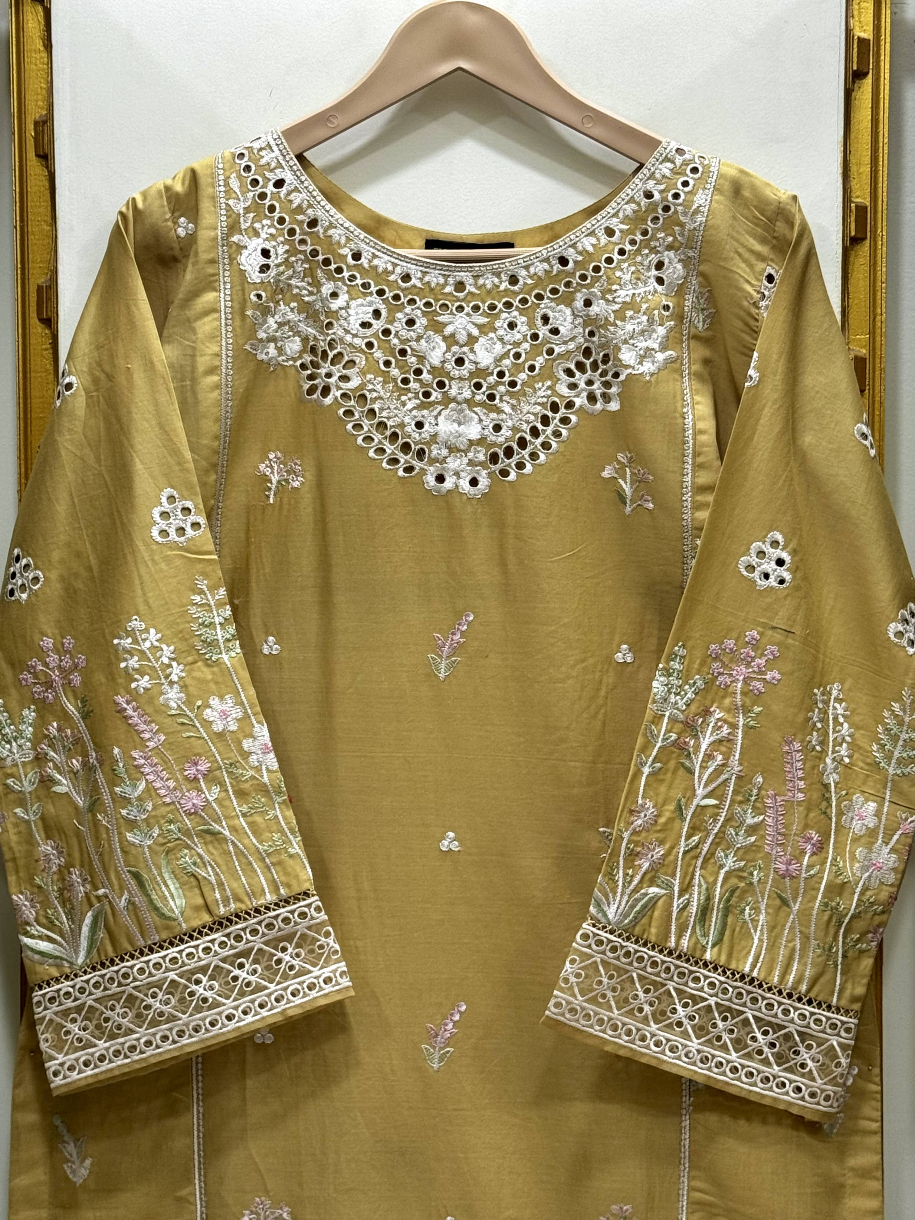 Cotton Embroidered 2 Piece Co-ord Set