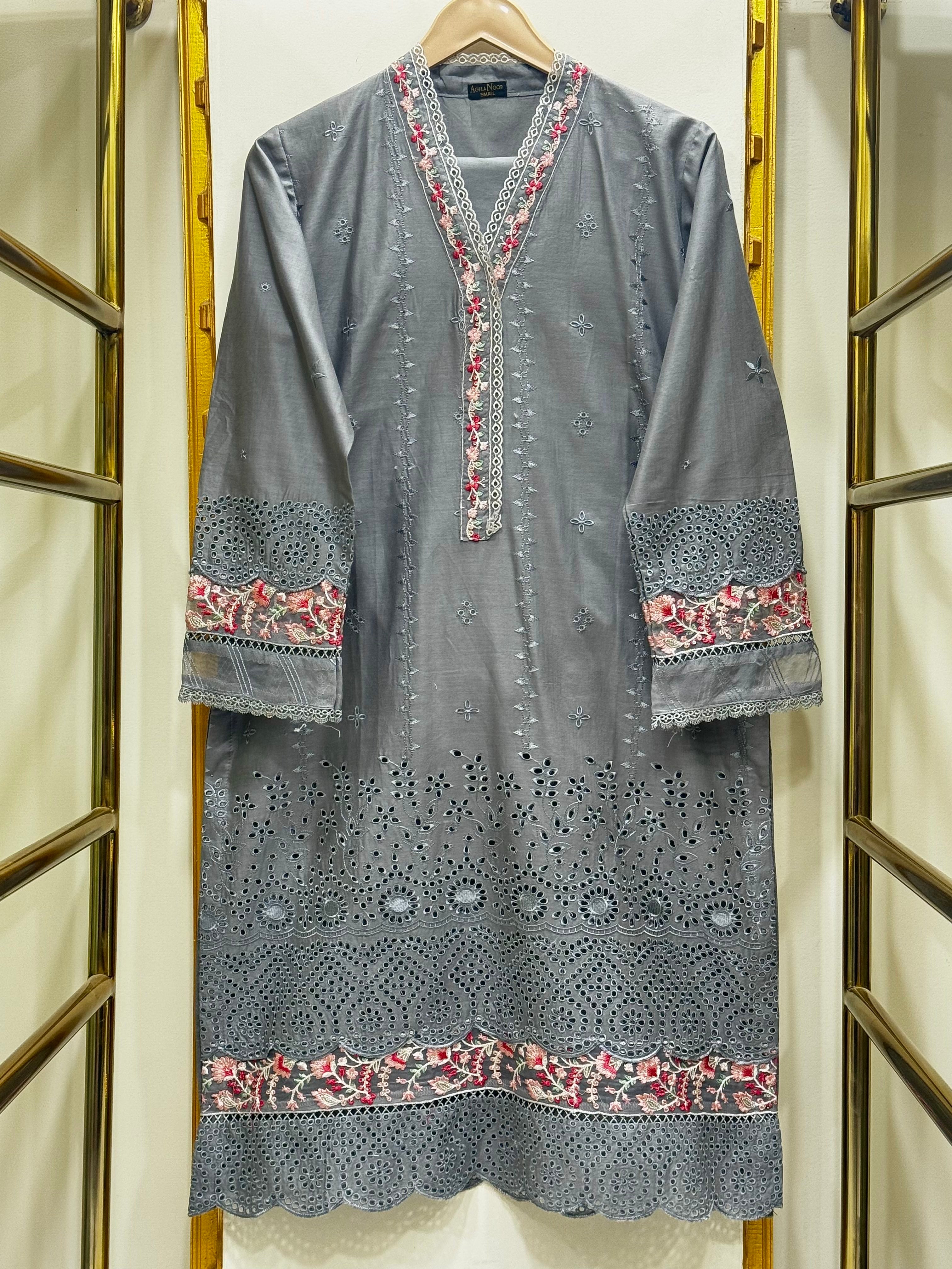 Cotton Embroidered 2 Piece Co-ord Set