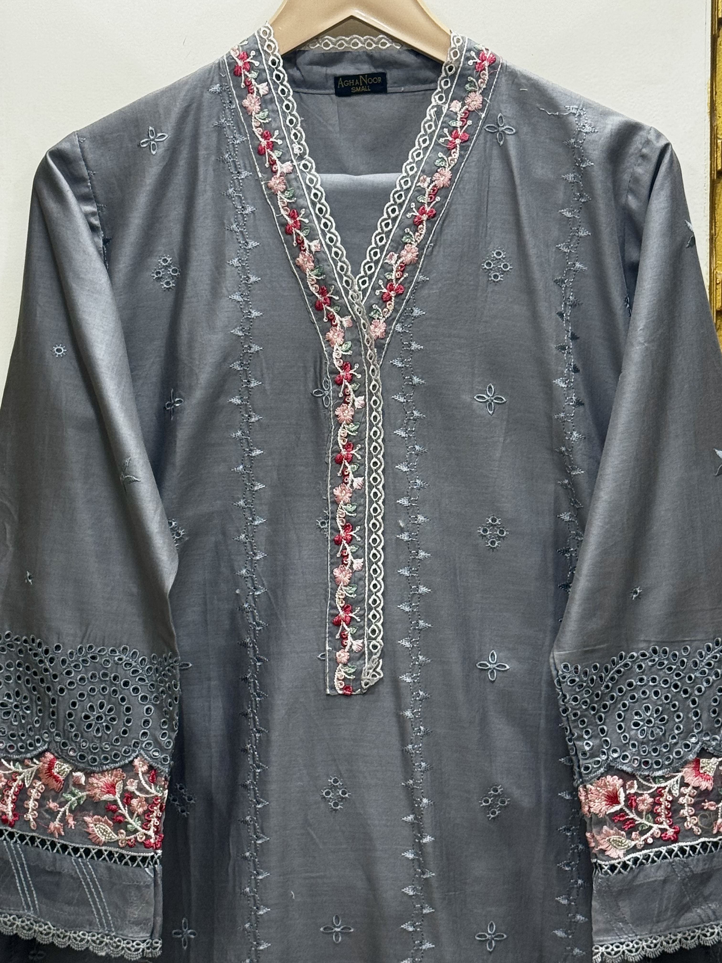 Cotton Embroidered 2 Piece Co-ord Set