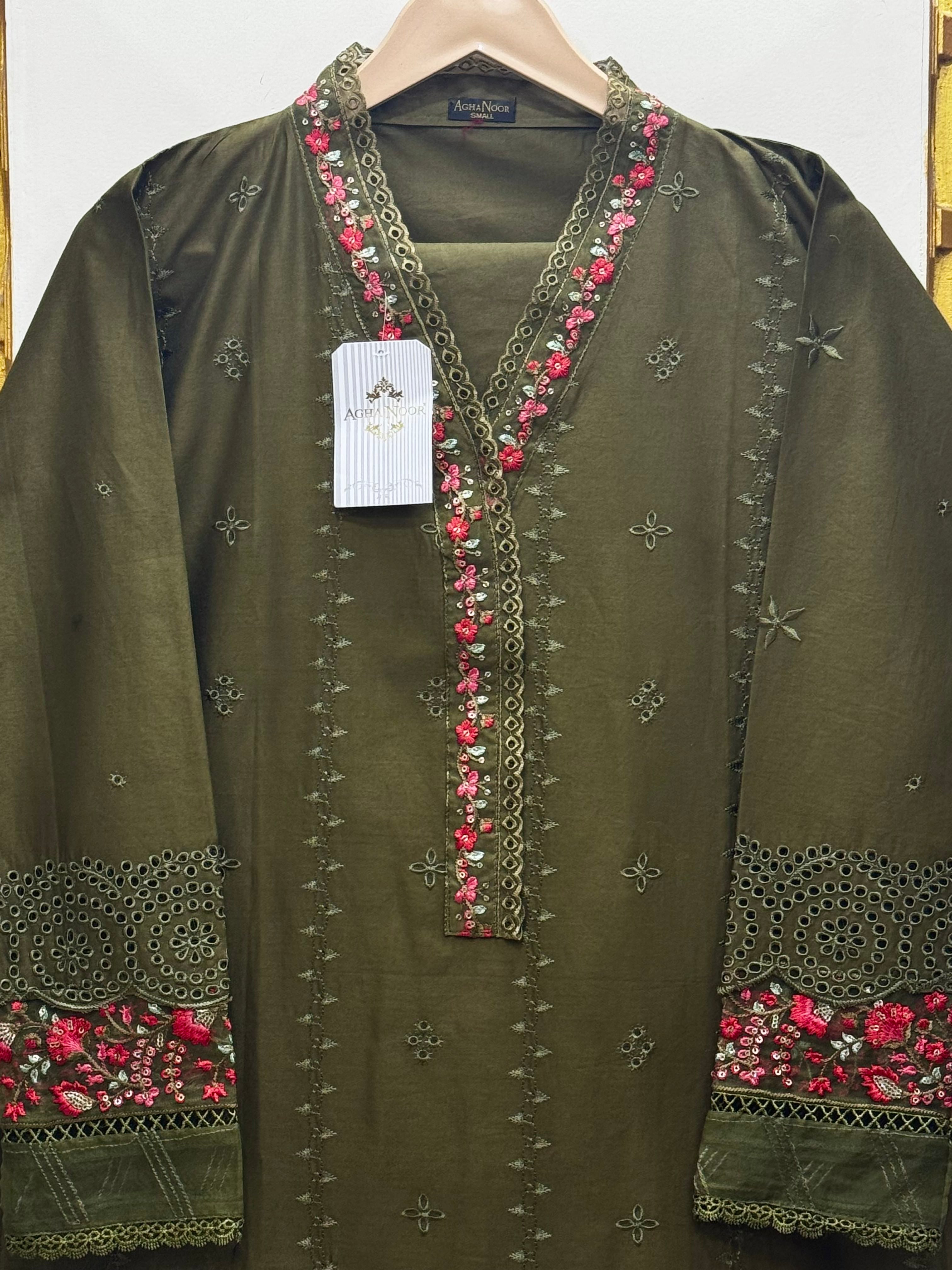 Cotton Embroidered 2 Piece Co-ord Set