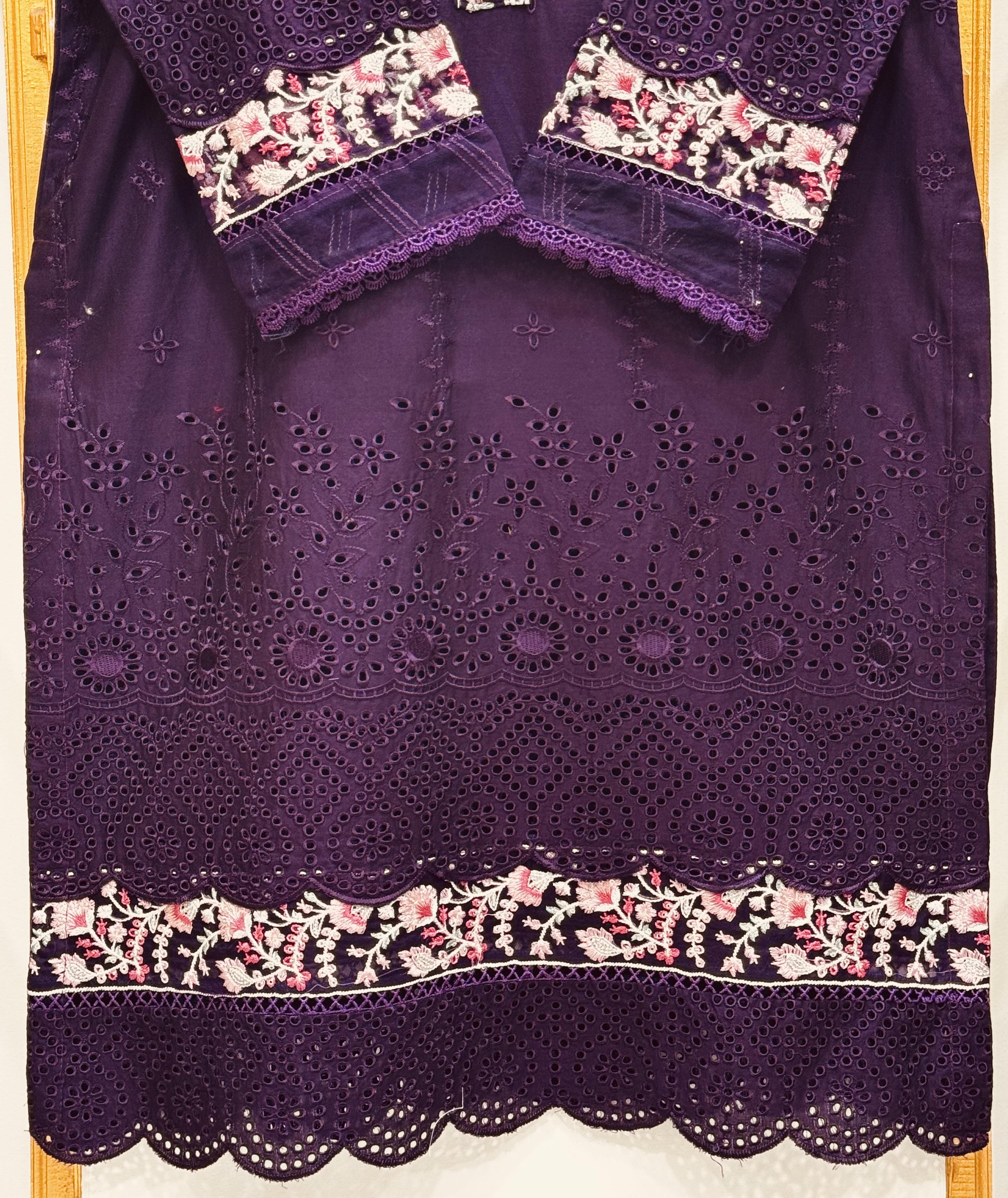 Cotton Embroidered 2 Piece Co-ord Set