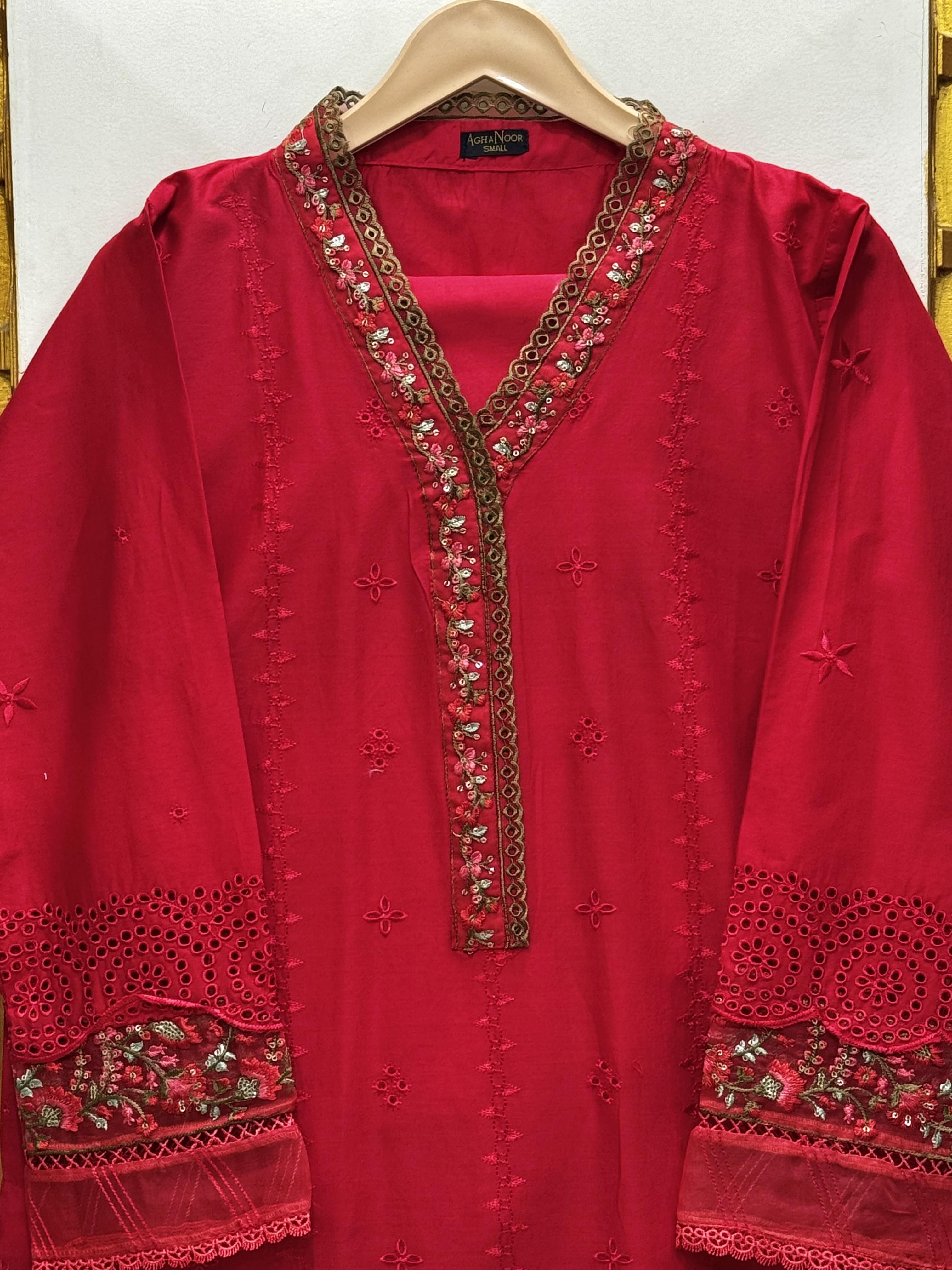 Cotton Embroidered 2 Piece Co-ord Set