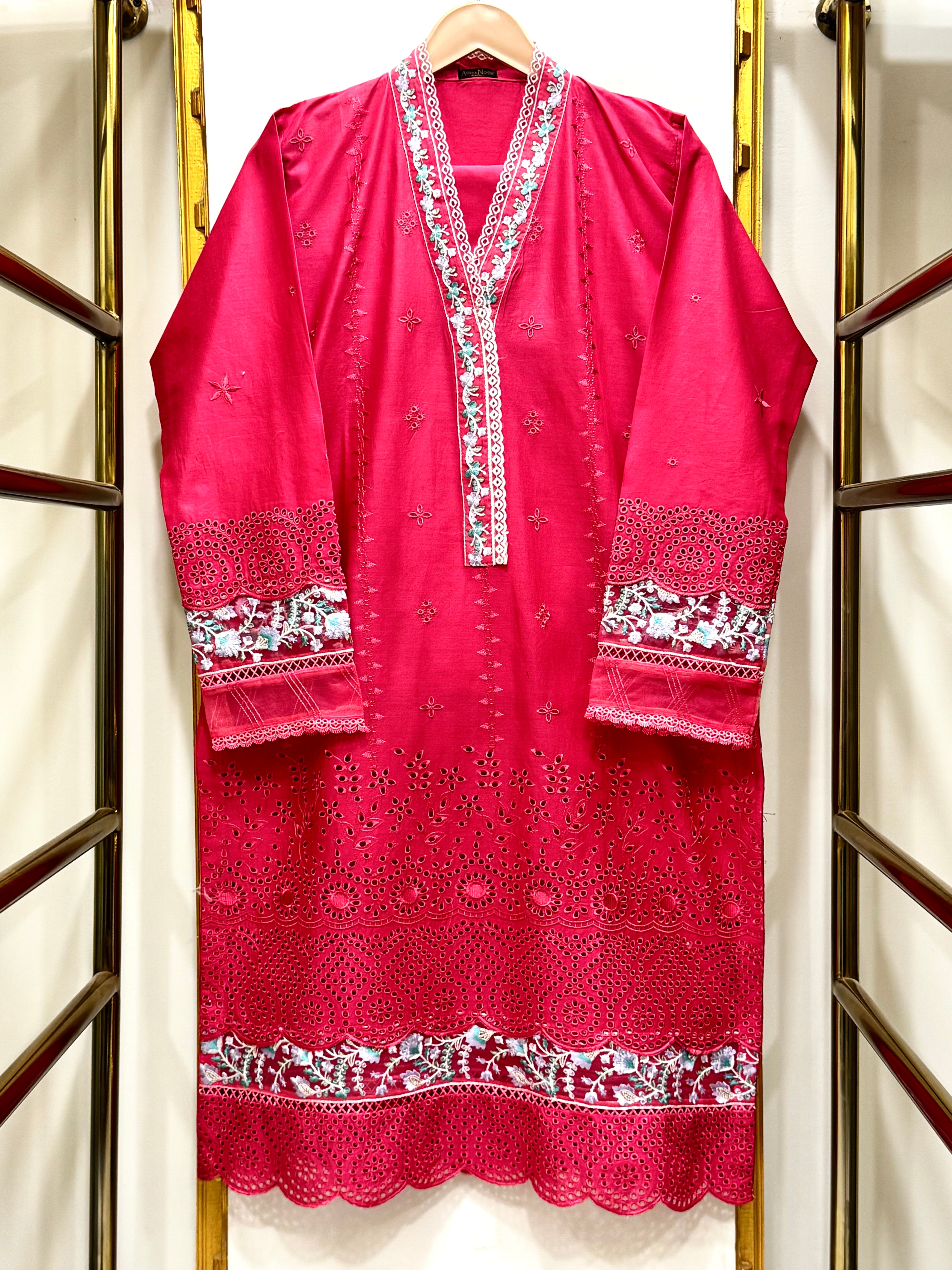 Cotton Embroidered 2 Piece Co-ord Set