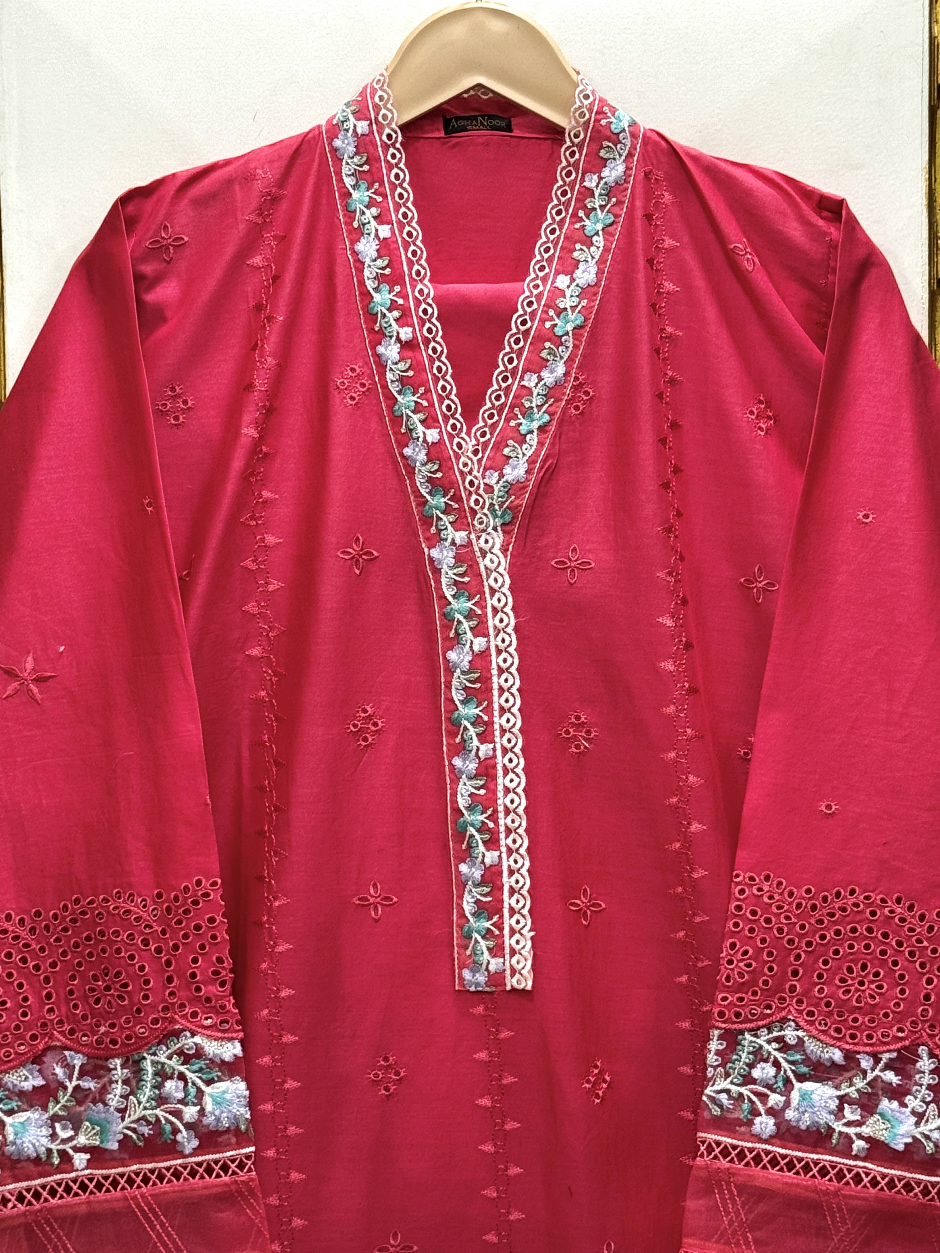 Cotton Embroidered 2 Piece Co-ord Set