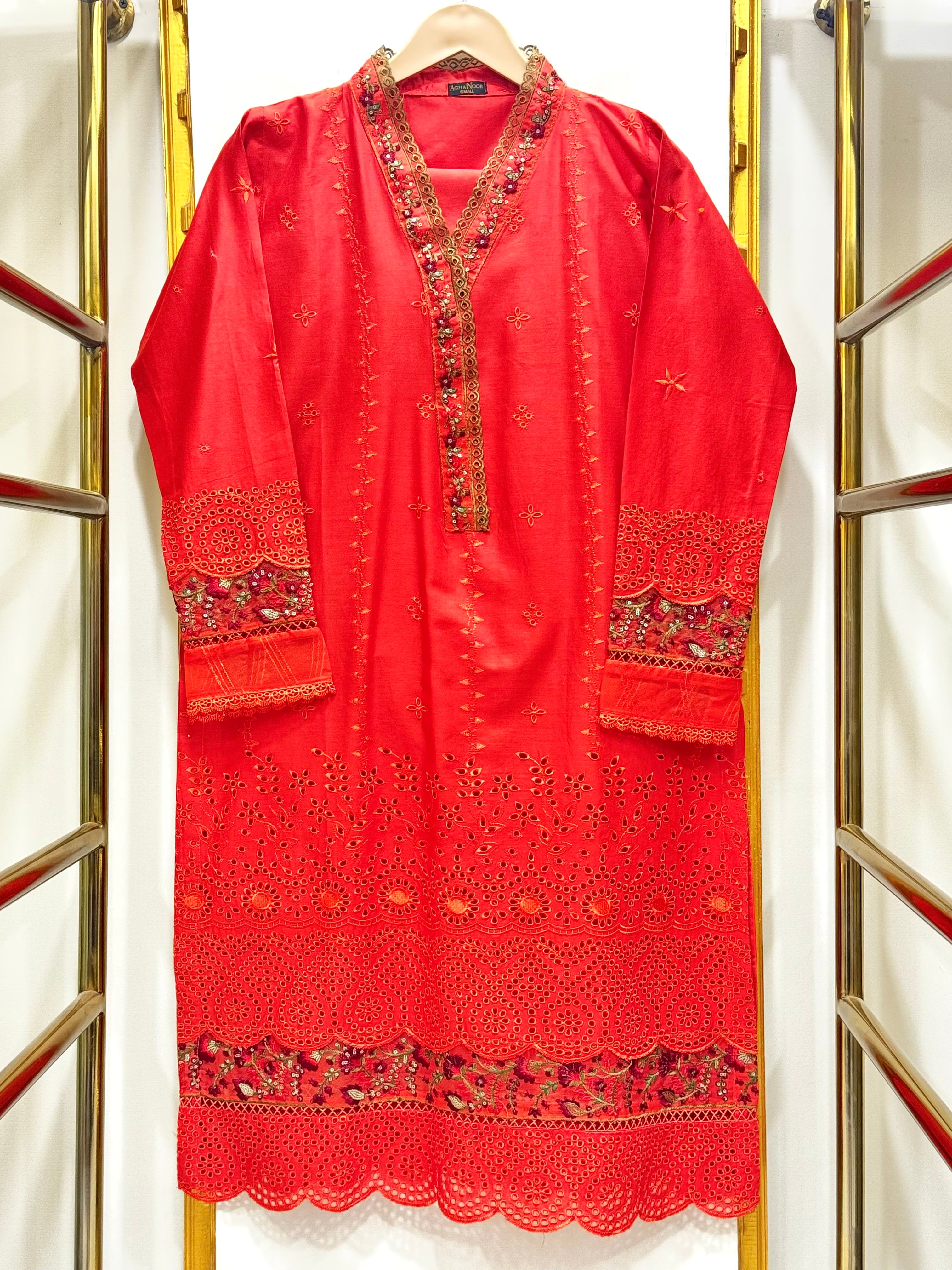 Cotton Embroidered 2 Piece Co-ord Set